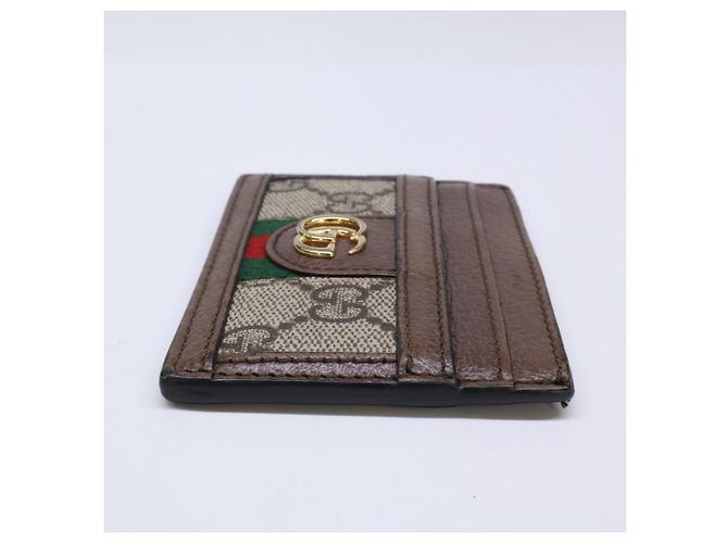 Gucci Ophidia GG Supreme Brown Card Case Castaño - vista 6