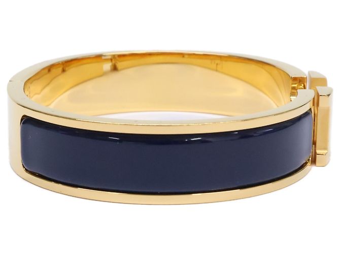 Hermès Bracelet jonc émaillé Click H Hermes 2022 Doré - vue 5