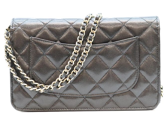 Borsa a tracolla portafoglio Chanel Classic Caviar con catena parzialmente decorata con strass Nero - vista 3