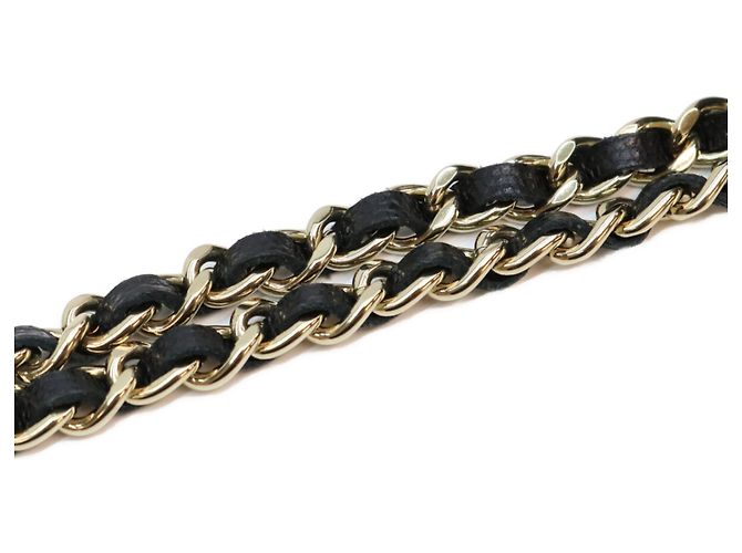 Borsa a tracolla portafoglio Chanel Classic Caviar con catena parzialmente decorata con strass Nero - vista 8
