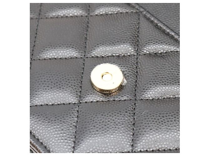Borsa a tracolla portafoglio Chanel Classic Caviar con catena parzialmente decorata con strass Nero - vista 9