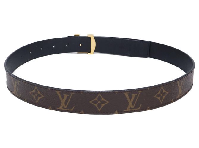 Cintura reversibile Monogram Louis Vuitton Marrone - vista 3