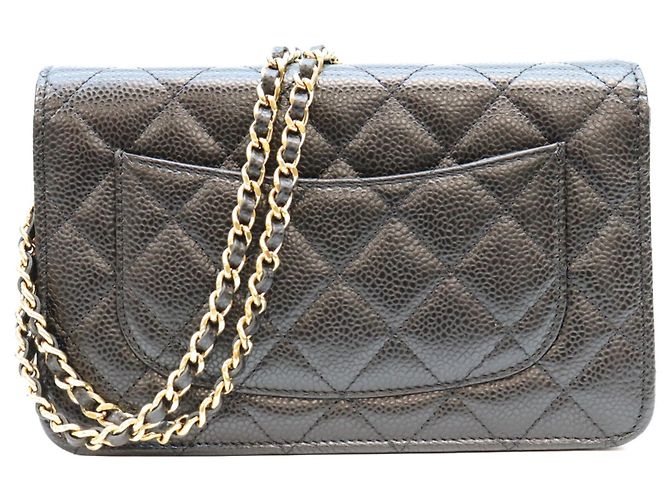 Bolso de hombro cartera Chanel Timeless Classic Caviar Chain Negro - vista 3