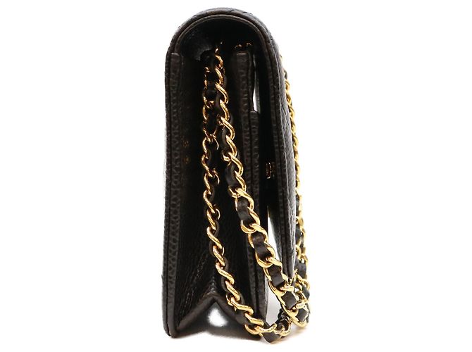 Bolso de hombro cartera Chanel Timeless Classic Caviar Chain Negro - vista 4