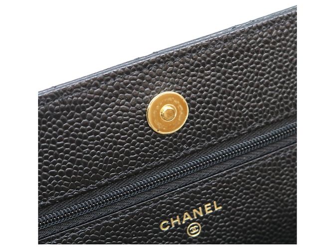 Bolso de hombro cartera Chanel Timeless Classic Caviar Chain Negro - vista 9