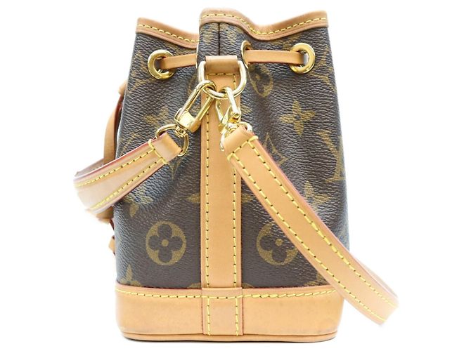 Bolsa de Ombro Louis Vuitton Monogram Nano Noe Marrom - vista 2