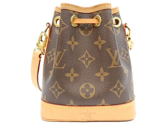 Bolsa de Ombro Louis Vuitton Monogram Nano Noe Marrom - vista 3