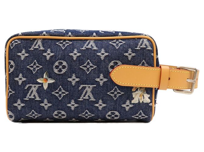 Neceser Louis Vuitton Monogram Denim Flower Locker Azul oscuro - vista 3