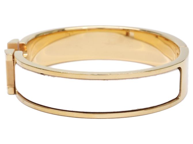 Hermès Hermes Click H Enamel Bangle Golden - view 2