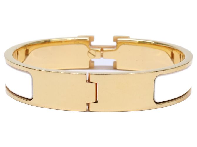 Hermès Hermes Click H Enamel Bangle Golden - view 3