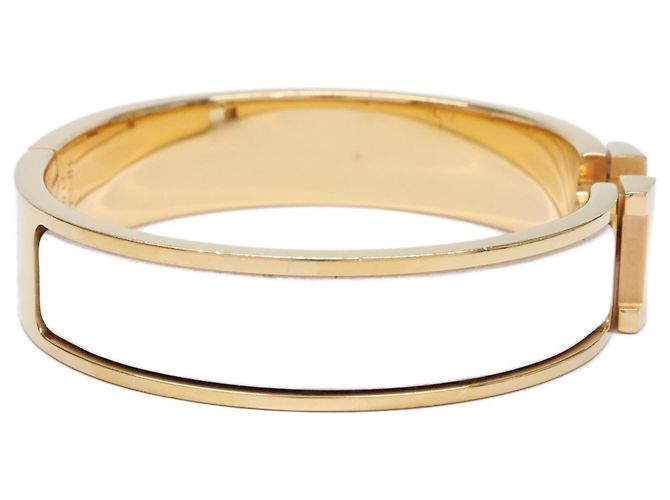 Hermès Hermes Click H Enamel Bangle Golden - view 4