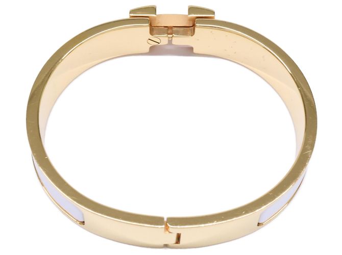 Hermès Hermes Click H Enamel Bangle Golden - view 5