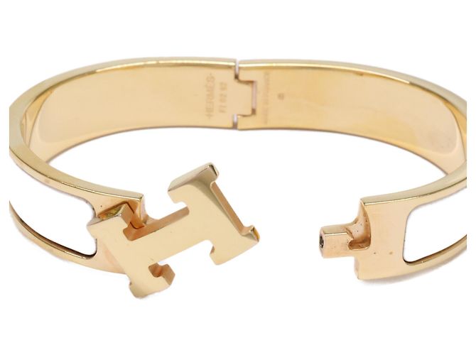 Hermès Hermes Click H Enamel Bangle Golden - view 6