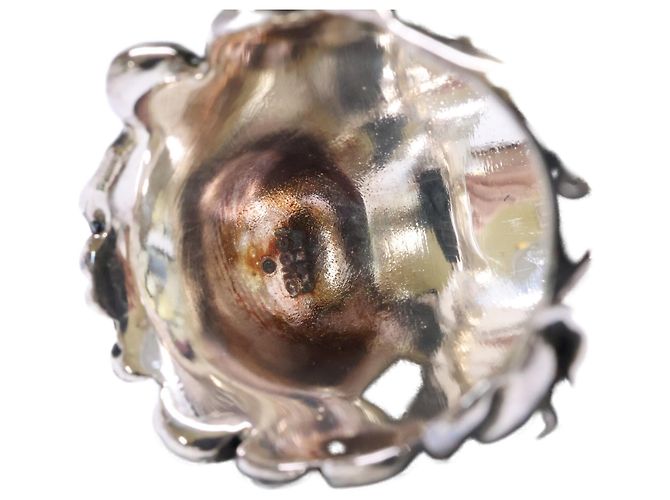 Anello Gucci Lion Head in vetro e cristalli Argento Verde - vista 8