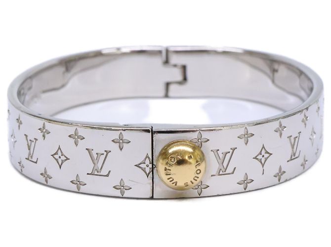 Brazalete Nanogram Louis Vuitton S Plata Dorado - vista 3