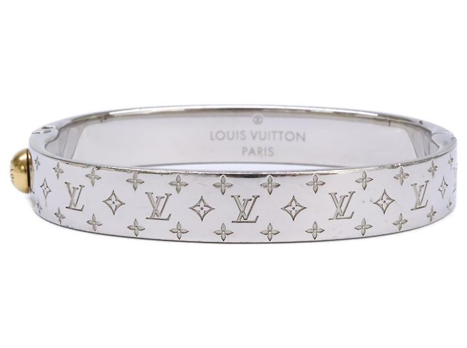 Brazalete Nanogram Louis Vuitton S Plata Dorado - vista 4