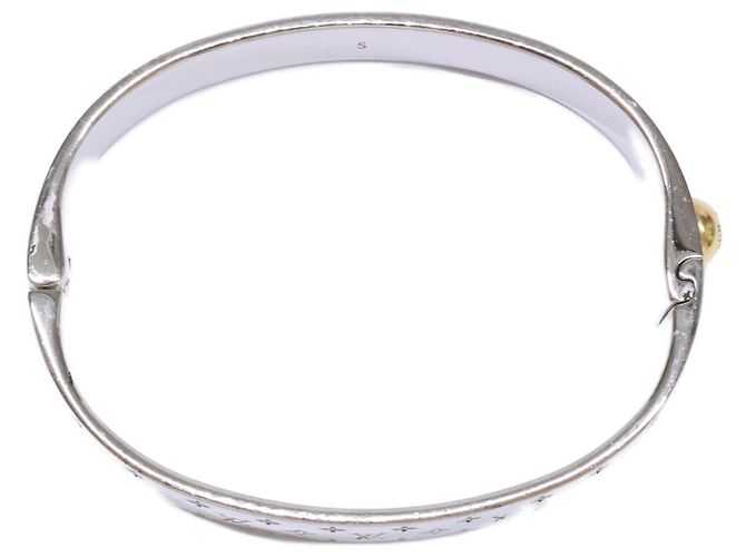 Brazalete Nanogram Louis Vuitton S Plata Dorado - vista 6