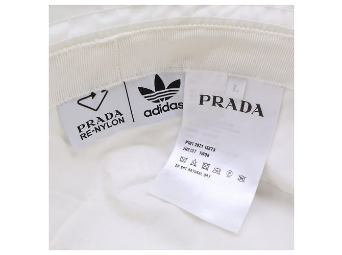Saffiano Sombrero Bucket Prada x Adidas Re-Nylon Blanco - vista 7