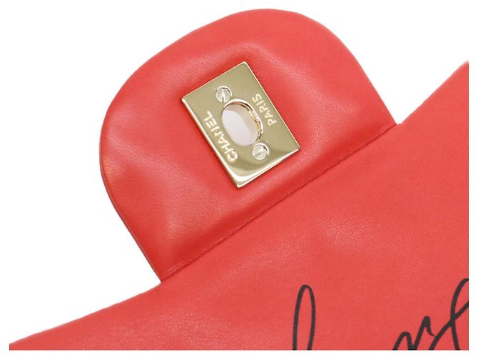 Chanel Schultertasche aus rotem Lammleder - Ansicht 11