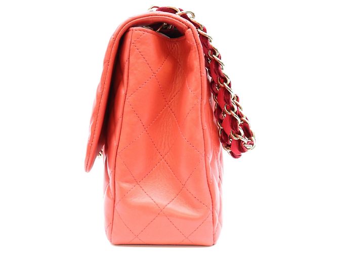 Chanel Schultertasche aus rotem Lammleder - Ansicht 2