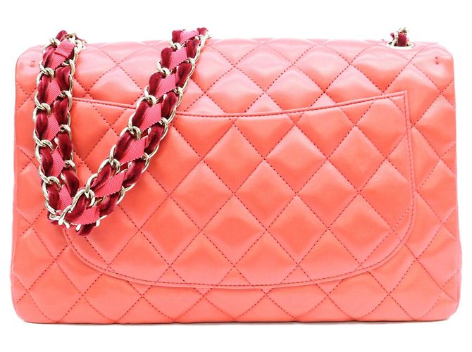 Chanel Schultertasche aus rotem Lammleder - Ansicht 3