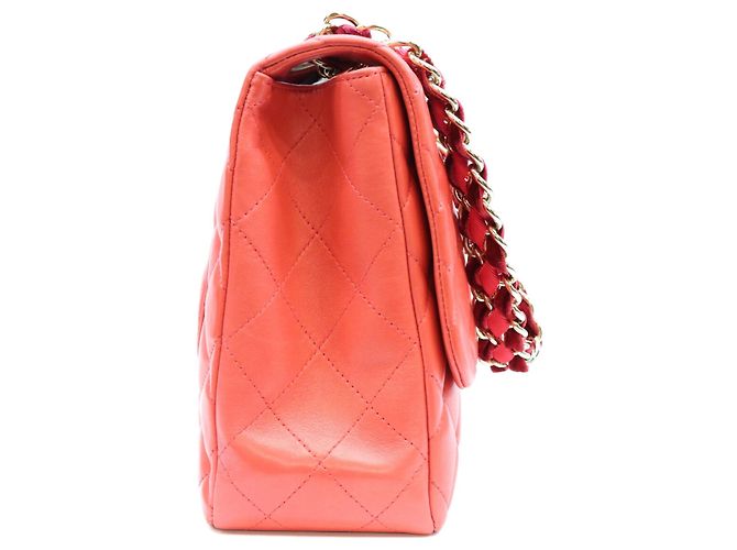 Chanel Schultertasche aus rotem Lammleder - Ansicht 4