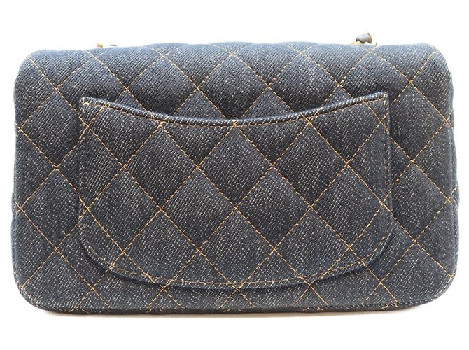Borsa a tracolla mini Chanel Indigo Denim Blu scuro - vista 3