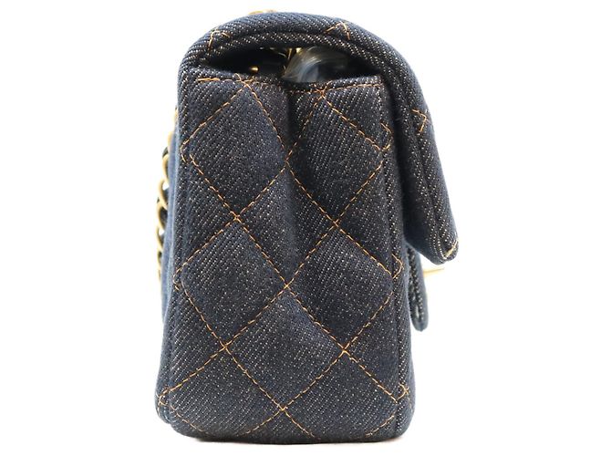 Borsa a tracolla mini Chanel Indigo Denim Blu scuro - vista 4