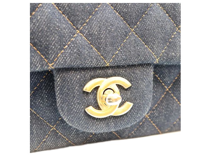 Borsa a tracolla mini Chanel Indigo Denim Blu scuro - vista 6