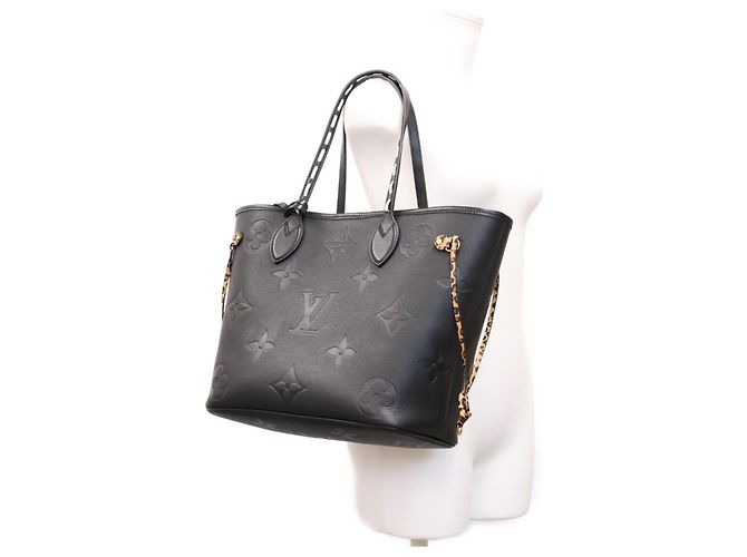 Borsa Tote Louis Vuitton Empreinte Wild at Heart Neverfull MM Nero - vista 11