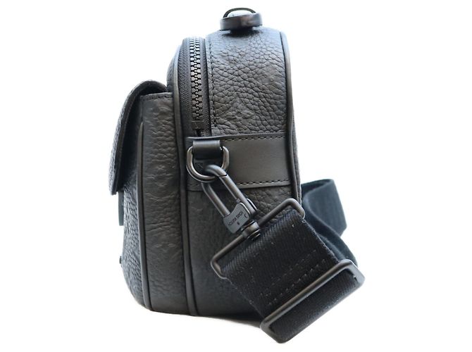 Bolsa de Ombro Louis Vuitton Black Monogram Taurillon S-Lock Messenger Preto - vista 2