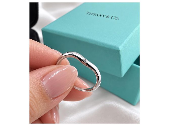 Anello Tiffany & Co. Schlumberger in platino e diamanti Argento - vista 3