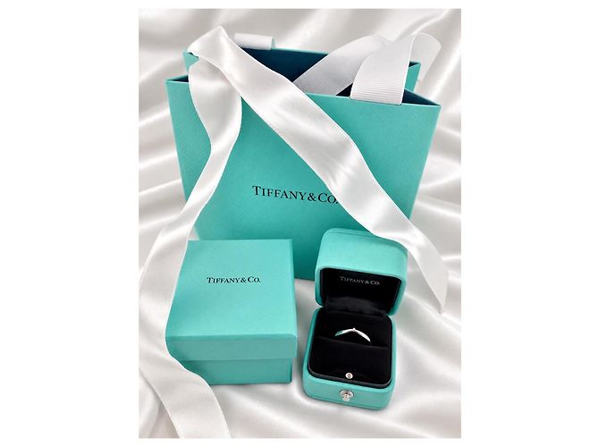 Anello Tiffany & Co. Schlumberger in platino e diamanti Argento - vista 6