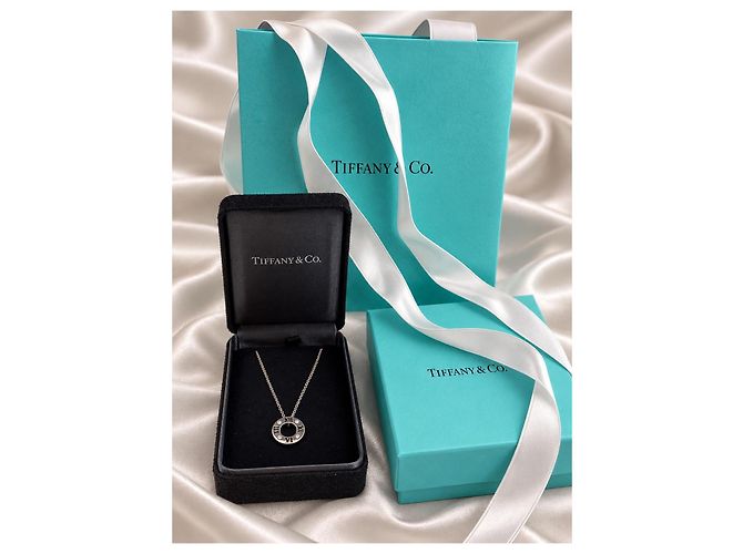 Collana con pendente Tiffany & Co. Atlas Au 750 Argento Silver hardware - vista 6