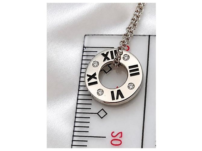 Collana con pendente Tiffany & Co. Atlas Au 750 Argento Silver hardware - vista 7