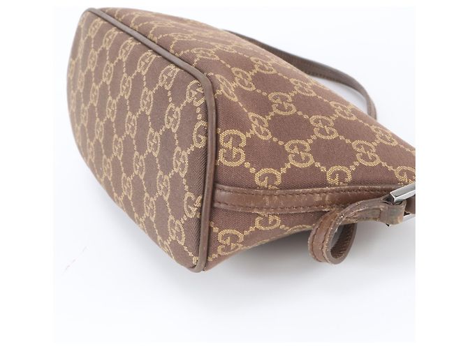 Bolso de mano mini pouch Gucci GG Canvas Castaño - vista 5