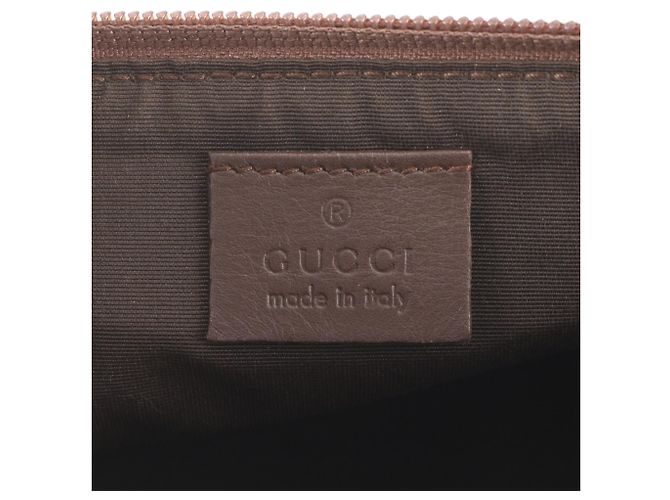 Bolso de mano mini pouch Gucci GG Canvas Castaño - vista 8