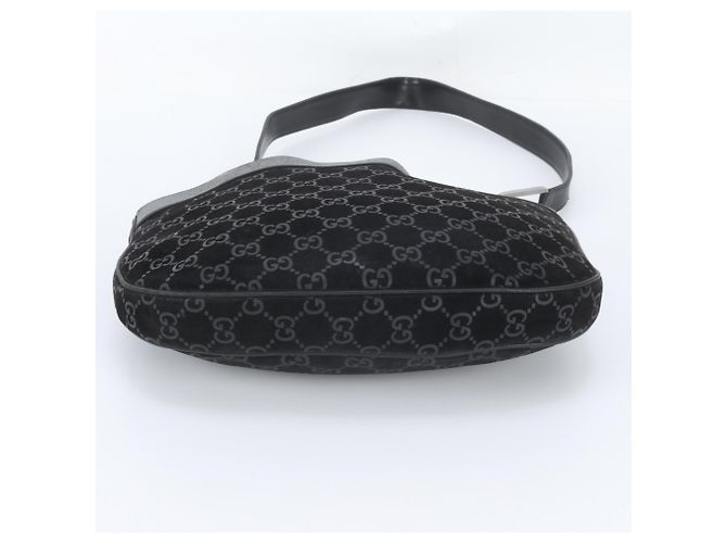Borsa a tracolla Gucci GG in pelle scamosciata Nero - vista 6