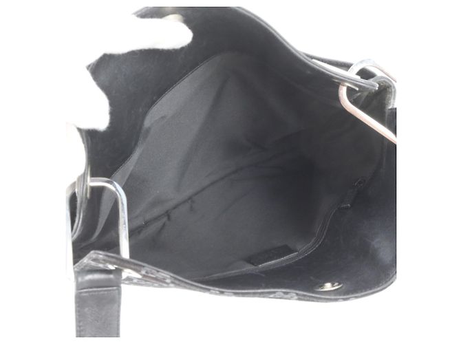 Borsa a tracolla Gucci GG in pelle scamosciata Nero - vista 7