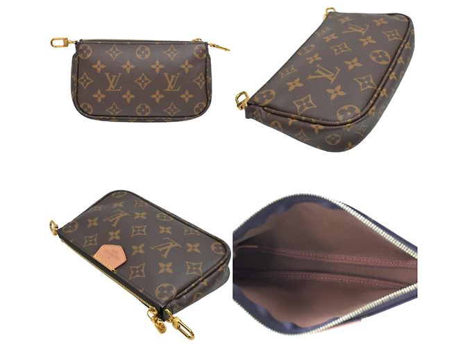 Louis Vuitton Multi Pochette Accessoires Pouch Marrom Caqui - vista 7