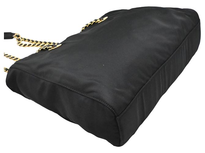 Prada Schultertasche mit Kette Schwarz - Ansicht 3
