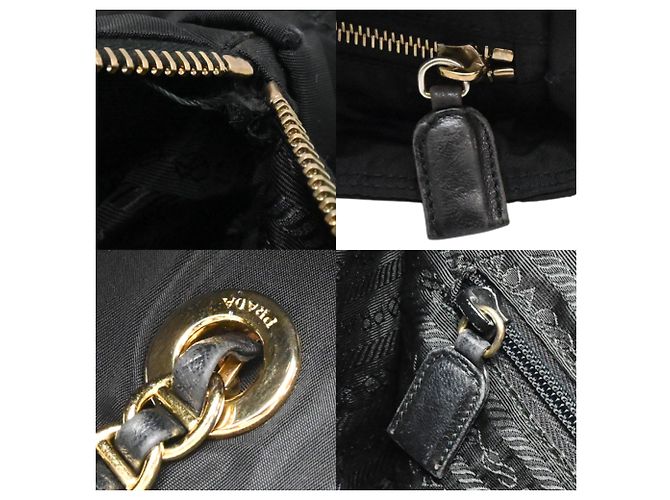 Prada Schultertasche mit Kette Schwarz - Ansicht 7