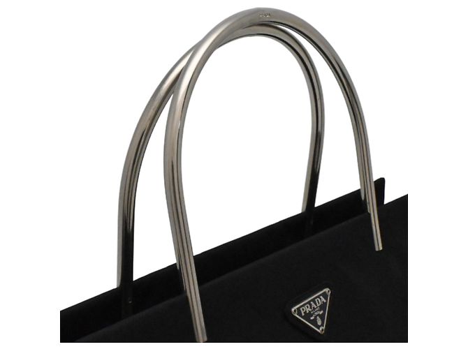 Saco Tote Prada em nylon preto - vista 5