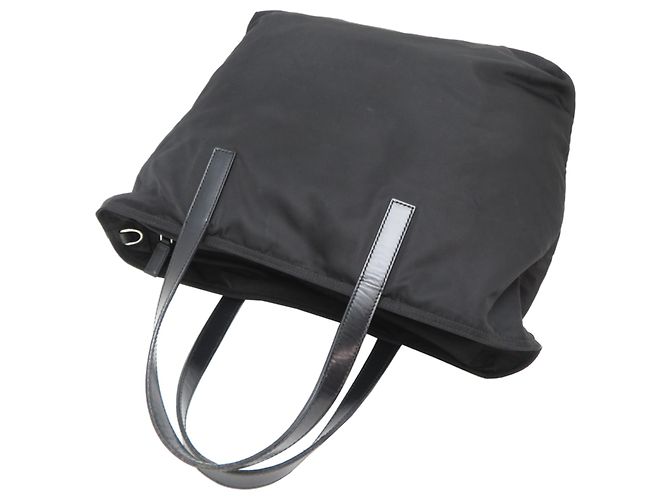 Saco Tote Prada em nylon preto para mulher - vista 4