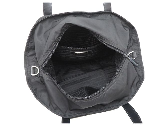 Saco Tote Prada em nylon preto para mulher - vista 6