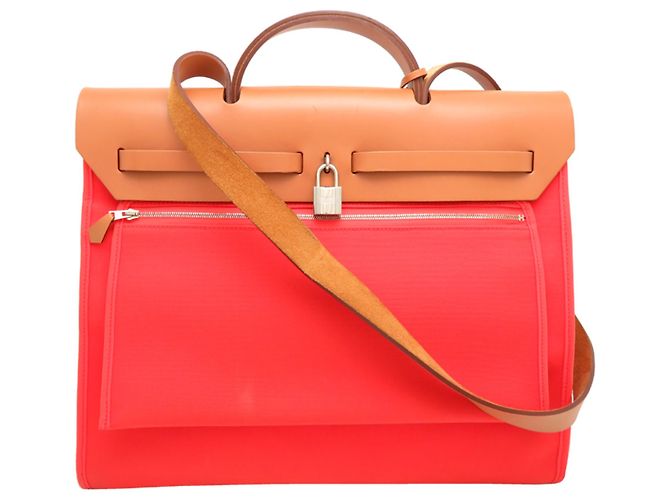 Hermès Sac à main Hermes Herbag Zip MM Orange - vue 2