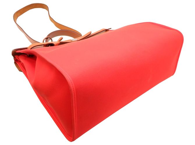Hermès Sac à main Hermes Herbag Zip MM Orange - vue 3