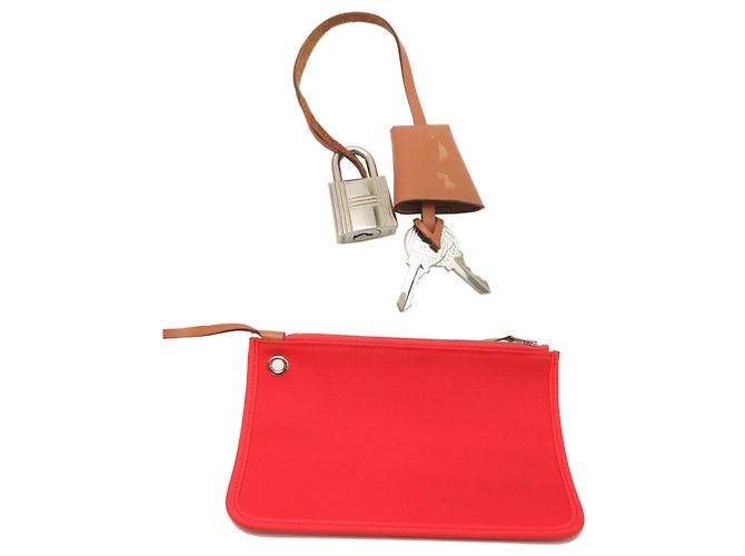 Hermès Sac à main Hermes Herbag Zip MM Orange - vue 9