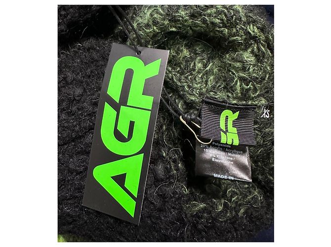 Autre Marque AGR Vestido Midi de Punto Ombré Negro Verde - vista 6