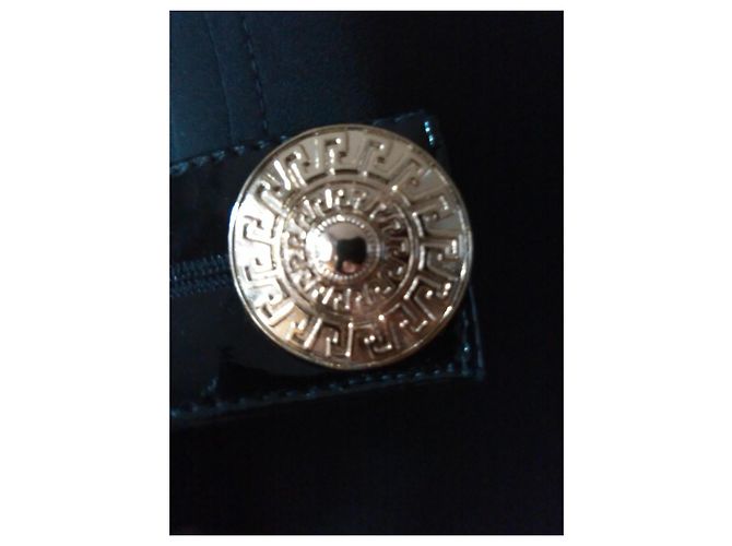 Versace For H&M Mini abito in cady nero Versace per H&M con bottoni dorati - vista 4